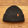 100% British Wool Beanie Hat Charcoal Grey