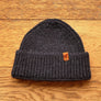100% British Wool Beanie Hat Denim Marl Navy Blue