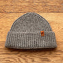 100% British Wool Beanie Hat Pebble Grey