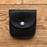 Black Leather Coin Purse Pouch
