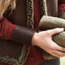 British Made Brown Tornado Sheepskin with Honey Wool Wristlets Wrist Warmers