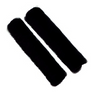 Genuine Sheepskin Seat Belt Covers - Pair in Black