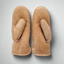 Handstitched Ladies Tan Sheepskin Mittens