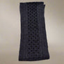 British Wool Chunky Cable Knit Scarf Charcoal Grey
