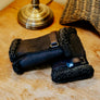 Sheepskin Fingerless Gloves Brown