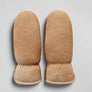 Tan Sheepskin Gauntlet Mittens for Women