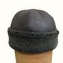 UK Made Sheepskin Beanie Hat Brown