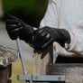 Women’s Lambskin Leather Gloves with 100% Cashmere Lining. Black.