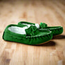 Luxury Sheepskin Moccasin Slipper Green