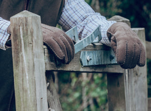 Men's Sheepskin Gloves - Water and Stain Resistant