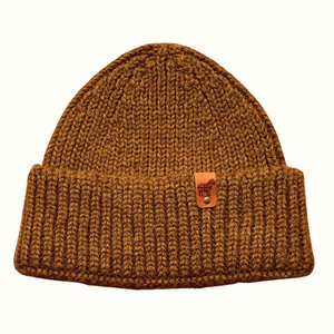 Pure British Wool Beanie Hats Ribbed Amberwood Autumn