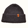 Pure British Wool Beanie Hats Ribbed Denim Navy Blue Marl