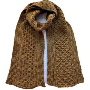 British Wool Chunky Cable Knit Scarf Amberwood