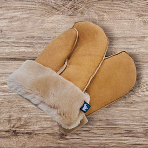 Ladies' 100% Genuine Sheepskin Mittens - Handmade in the UK