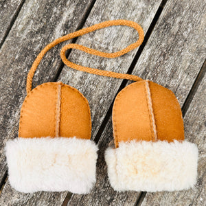 Genuine Sheepskin Corded Mittens for Babies and Toddlers – Handstitched | Natural & Hypoallergenic
