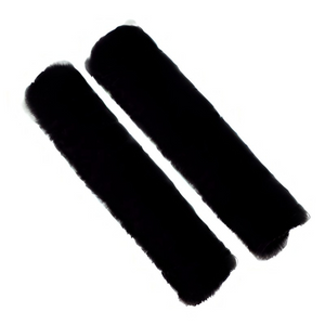 Genuine Sheepskin Seat Belt Covers - Pair in Black
