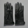 Ladies’ Black Lambskin Leather Gloves with 100% Cashmere Lining