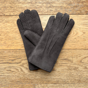Ladies Sheepskin Gloves Grey Brown Mole