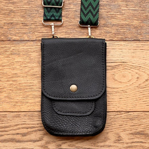 Genuine Leather Mobile Phone Crossbody Bag – Handmade in the UK