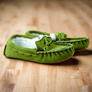 Real Sheepskin Moccasin Slippers The Waveney by Nurseys in Lime Green