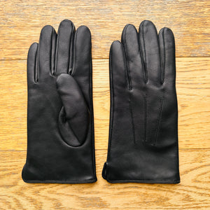 Men's 100% Cashmere Lined Lambskin Leather Gloves