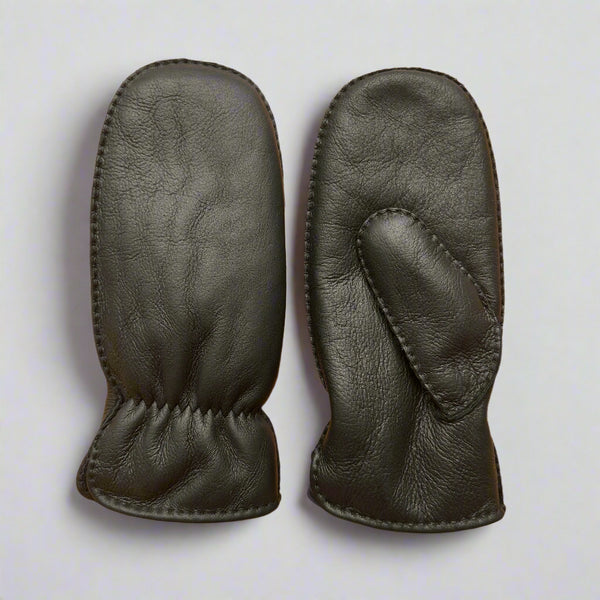 Men’s Fur Lined Leather Mittens