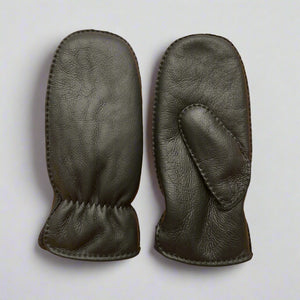 Mens Black Nappa Mittens