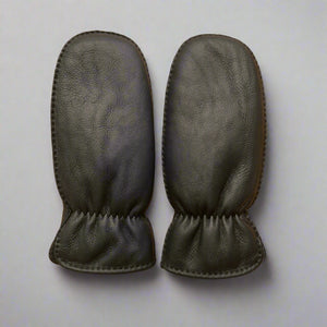 Mens Gauntlet Mittens Nappa Leather Sheepskin