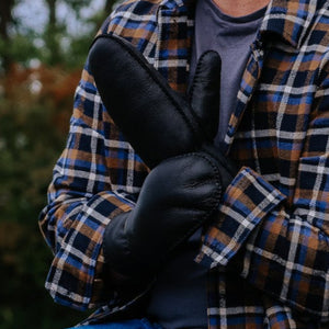 Mens Real Nappa Leather Sheepskin Mittens