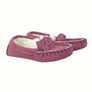 Pink Sheepskin Moccasin Slippers Made in the UK