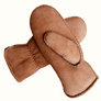 Tan Sheepskin Mittens Ladies UK