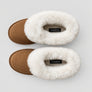 sheepskin slipper boots with wool collar