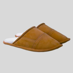 
 Slip on Mule sheepskin slippers in sandcastle tan

