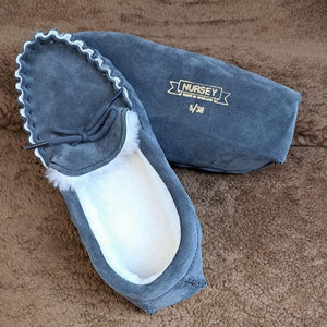 British Made Sheepskin Moccasin Slippers - Cosy Contemporary Colours - The Waveney