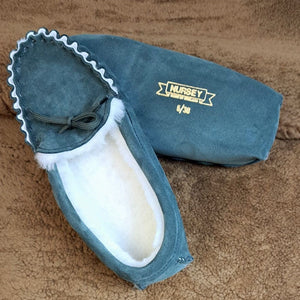 Waveney Sheepskin Moccasin Slippers in Natural Shades