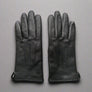 Women's Cashmere Lined Black Lambskin Leather Gloves