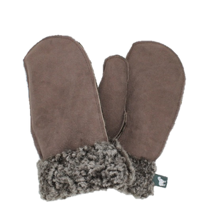 Ladies Sheepskin Mittens with Curly Wool