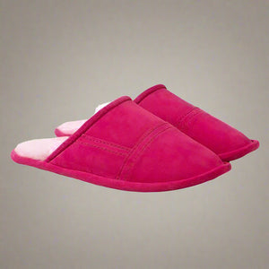    Slip on Mule sheepskin slippers in Easter Rose Pink