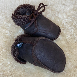 Handmade Genuine Sheepskin Baby Booties - Pram Shoes